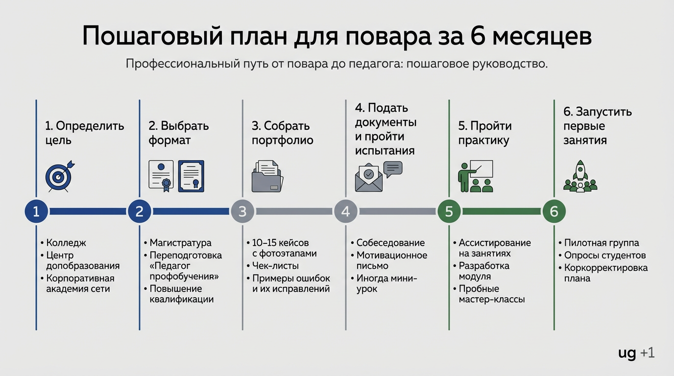Пошаговый план для повара